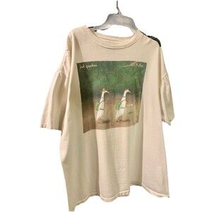 VTG 90s Will Bullas Duck  Trail Art T Shirt Adult XL White Mens Y2K